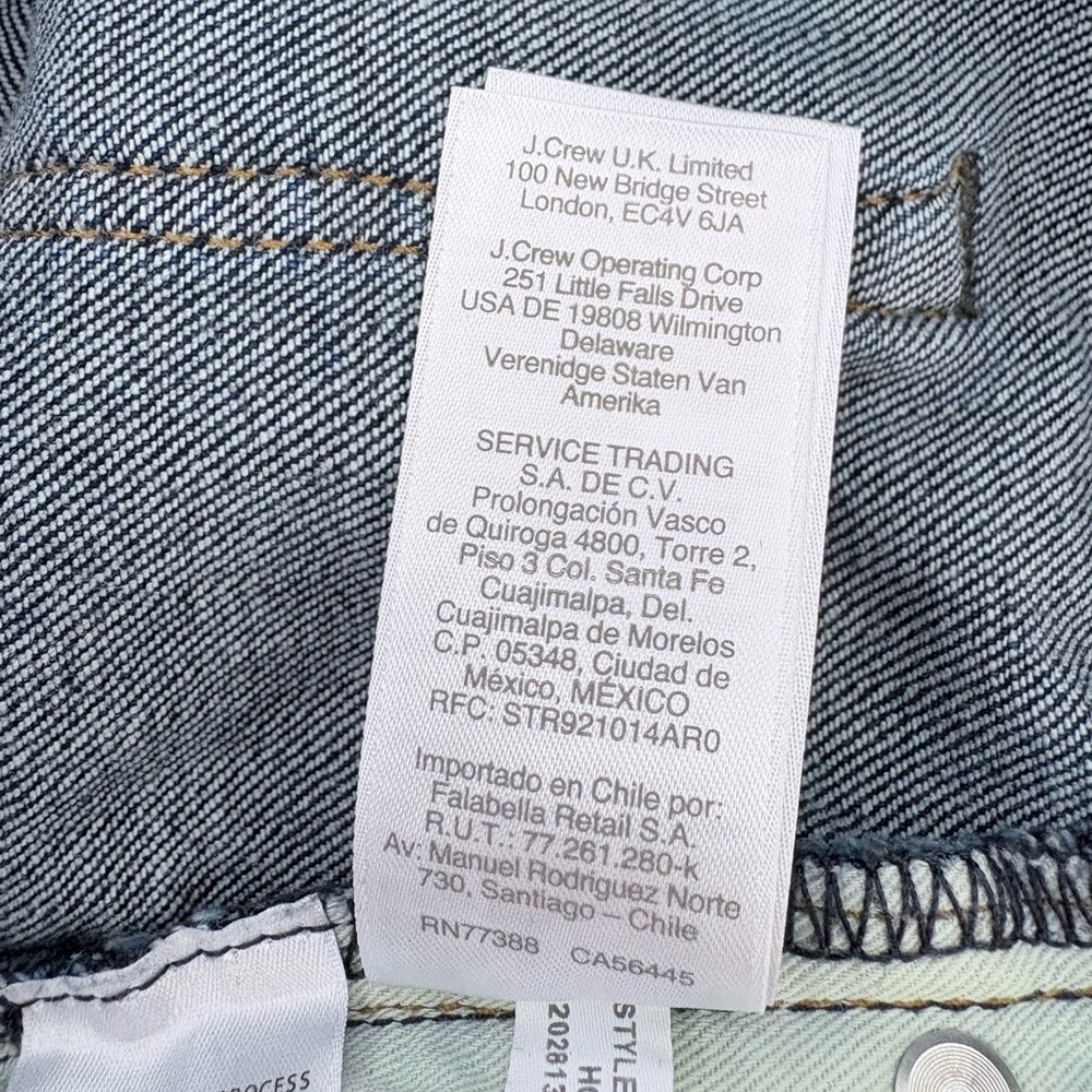 J. Crew 484 Slim Men's Straight Indigo Kurabo Japanese Cotton Jeans Sz 34x33 - Picture 11 of 14